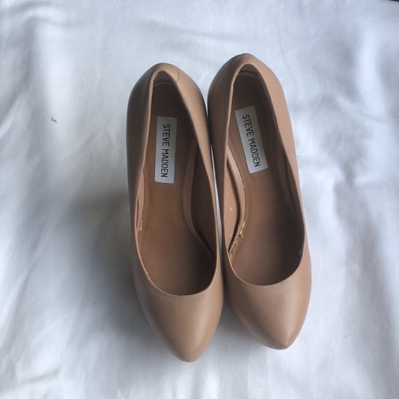 Steve Madden Leather Platform High Heels - Picture 4 of 7